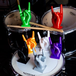 Drumstick Display Showstand Rock Hand for e.g. personalized drumsticks 3D printing image 2