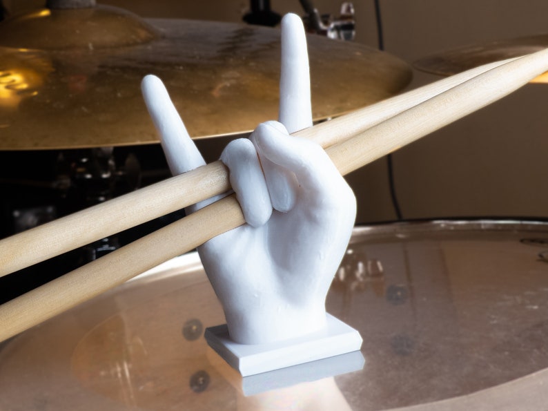 Drumstick Display Showstand Rock Hand for e.g. personalized drumsticks 3D printing image 7