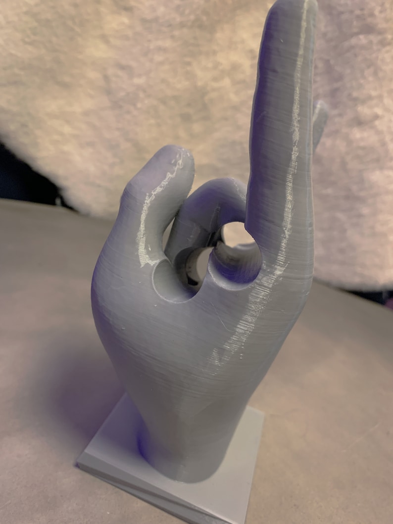 Présentoir de baguettes Rock Hand pour par exemple des baguettes personnalisées impression 3D image 9