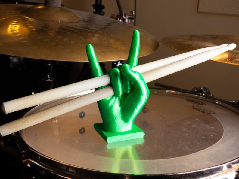 Drumstick Display Showstand Rock Hand für z.B. personalisierte Drumsticks 3D Druck Bild 1