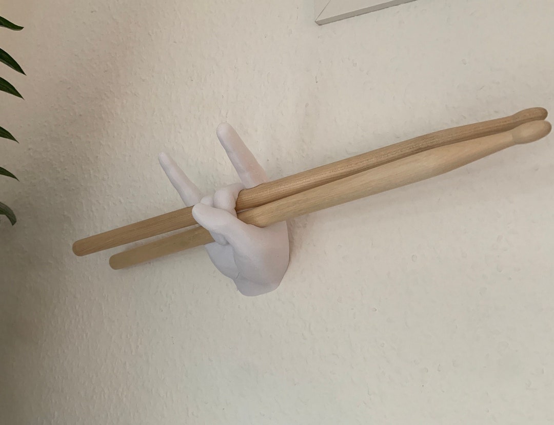 Drumstick Holder Display Wall Mount rock Hand for E.g. Personalized