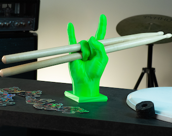 Drumstick Display "Rock Hand" – DESIGN 2024 – Holder Drumstick holder for e.g. personalized sticks – 3D printing – ORIGINAL ZwingelingDesign