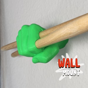 Drumstick Display “Faust Wall” – NEW DESIGN 2024 – Showstand Holder for e.g. personalized drumsticks – 3D printing