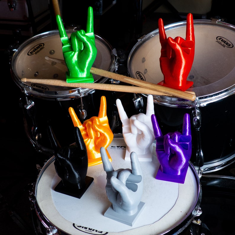 Drumstick Display Showstand Rock Hand for e.g. personalized drumsticks 3D printing image 2