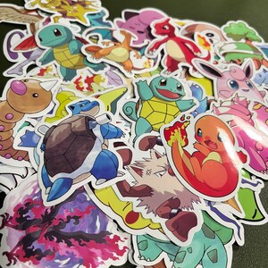 Manga characters sticker waterproof reusable laptop sticker