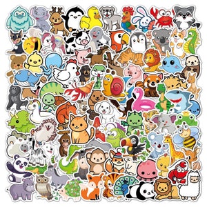Dibujos animados Linda pegatina de animales, perro, gato, pegatinas de cachorro pegatinas de equipaje impermeables, pegatinas de computadora portátil