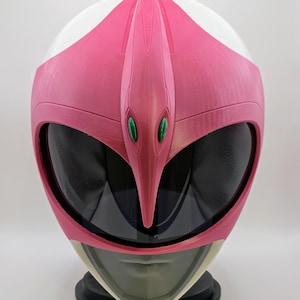 Pink Ranger Helmet Mighty Morphin Power Rangers MMPR Wearable Pterodactyl Power Bow Kimberly Hart Gift for Her Collector&#39;s Item Comic Con