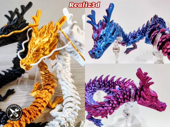 Articulated Dragon Flexible 3D Printed Fidget Toy 