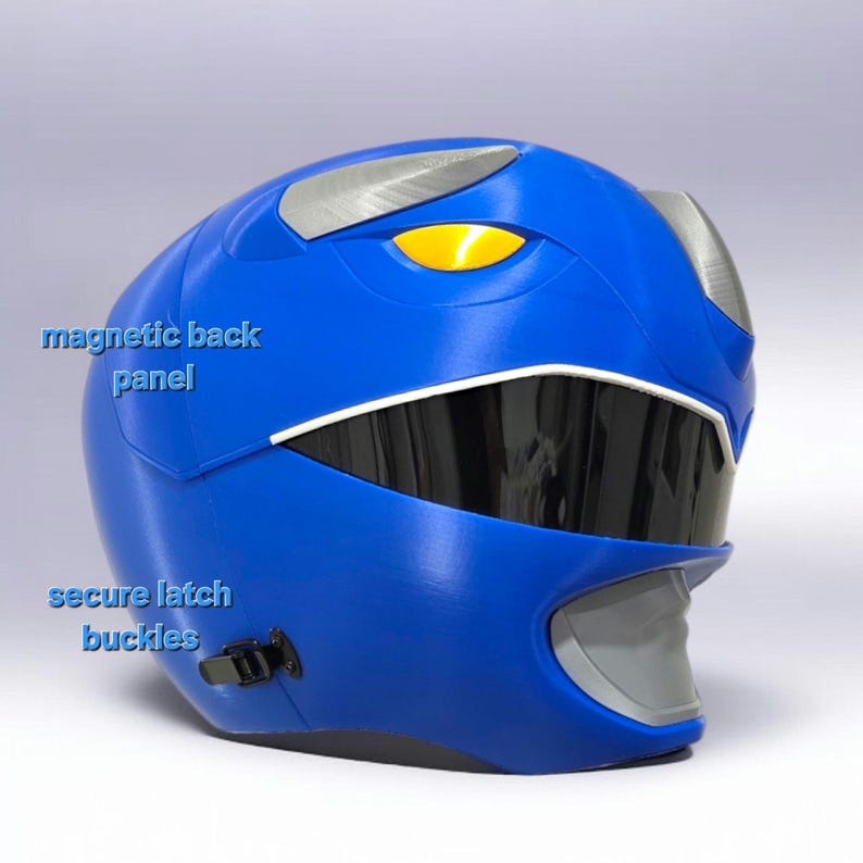 Blue Ranger Helmet Mighty Morphin Power Rangers MMPR Wearable ...