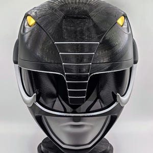 Black Ranger Helmet MMPR Mighty Morphin Power Rangers Wearable Mastodon Mammoth Power Axe Zack Taylor Collectors Item Gift for Him Christmas