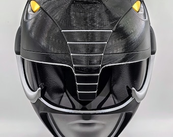 Black Ranger Helmet Mighty Morphin Power Rangers MMPR Wearable Mastodon Mammoth Power Axe Zack Taylor Collectors Item Gift for Him Comic Con