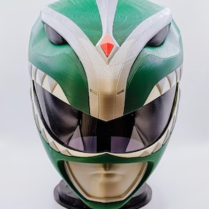 Fighting Spirit Green Ranger Helmet Mighty Morphin Power Rangers MMPR Wearable Dragonzord Zeo Gift for Him Collectors Item Comic Con
