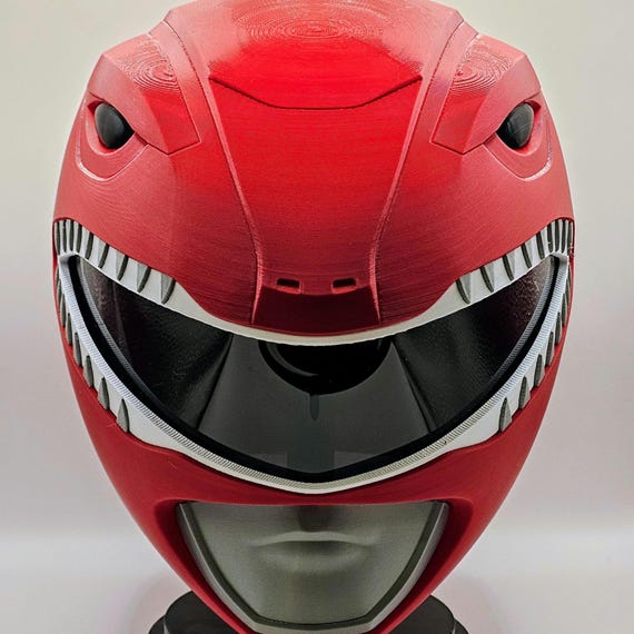 Red Ranger Helmet Mighty Morphin Power Rangers MMPR Tyrannosaurus Cosplay Gift for Collectors Item Austin St John Gift for Him Comic Con