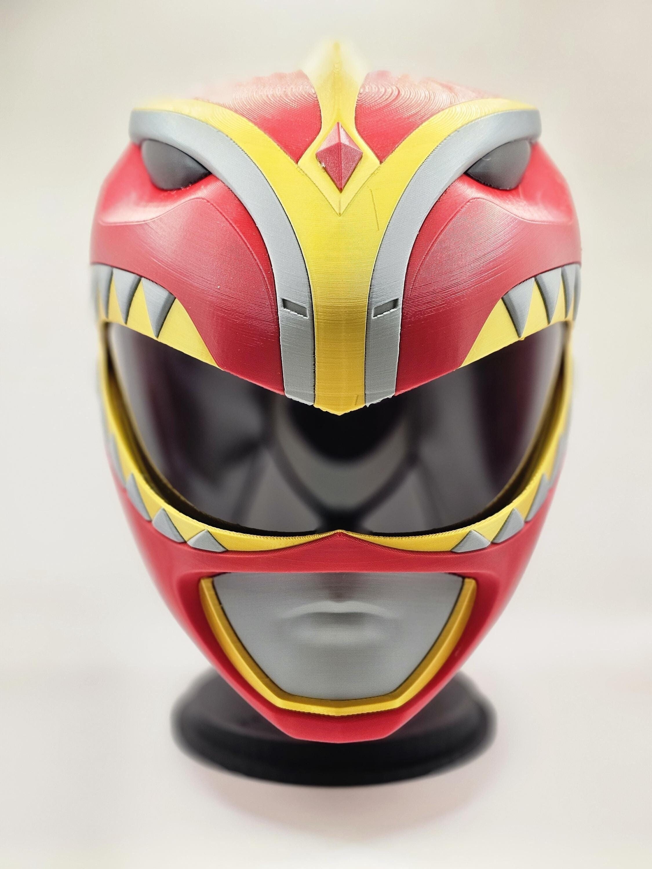 [廃版限定品] h.naoto 赤ドラゴンレザー軍帽 Power Rangers Dragon Red Ranger Helmet MMPR Mighty Morphin Bat in