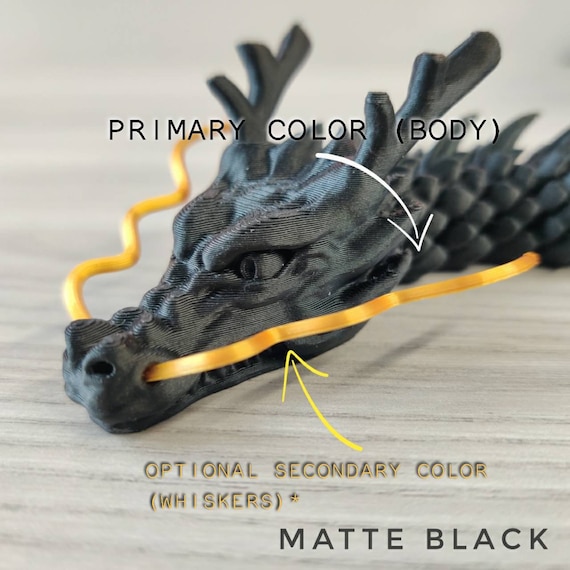 3D Printed Dragon, Articulated Dragon Fidget Toy Posable Flexible