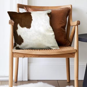Genuine Cowhide Cushion-Natural Hair On Leather Pillow-Cowhide Cushion For Home Decore-Buy a Pair of 2 Tricolor Animal Print Cushion Covers