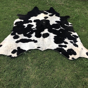 Black and white cowhide rug-Natural cowhide rug-Living room cowhide-Hair on cowhide-Tricolor cowhide-Leather cowhide rug-Brindle cowhide rug