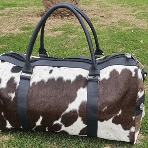 Cowhide Duffel Bag, Holdalls Travel Bag, Hand Carry Leather Bag for ...
