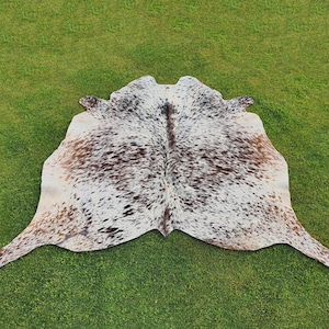 Large And Small Brindle Cowhide Rugs - Brazillian Brown And White Cowhide Rugs For Bedroom - Ready To Ship - Free Shipping UK/USA/Canada