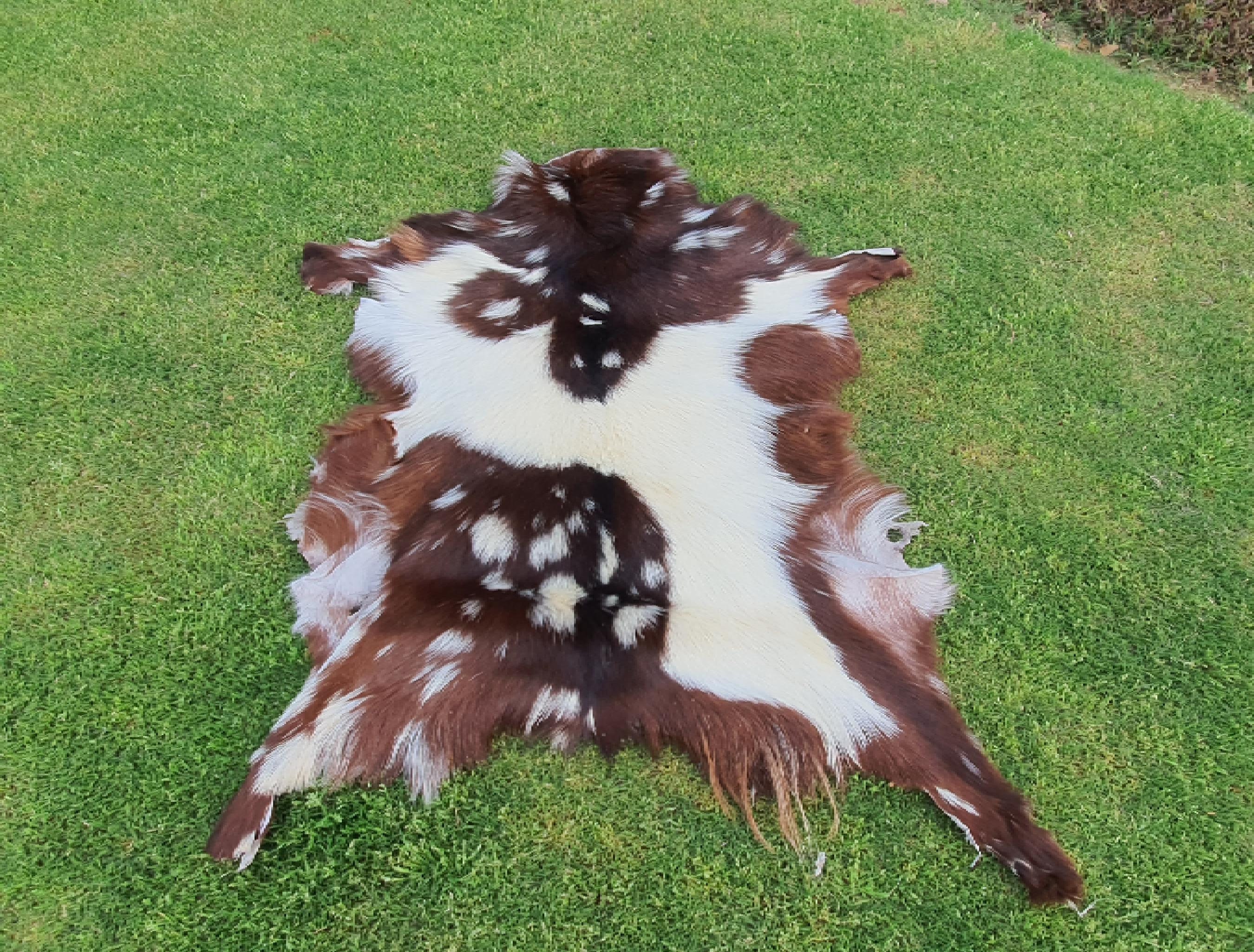 Hair On Deerskin Hide Rug - Tanned Deer Hide with Hair - Grade A