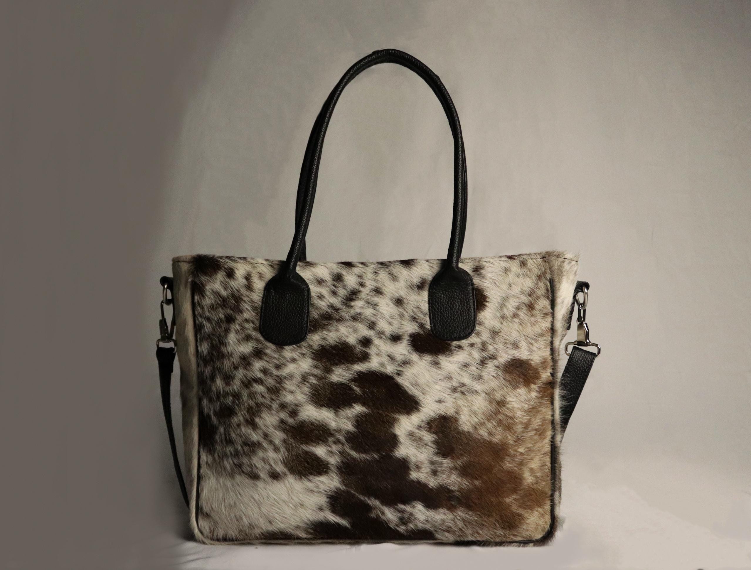 Exclusive Cowhide Tote Bag-Real Cowhide Tote Shoulder Bag-Carryall Western Cowhide Purse Bag-Cowhide Tote Handbags-Ladies Tote Handbag