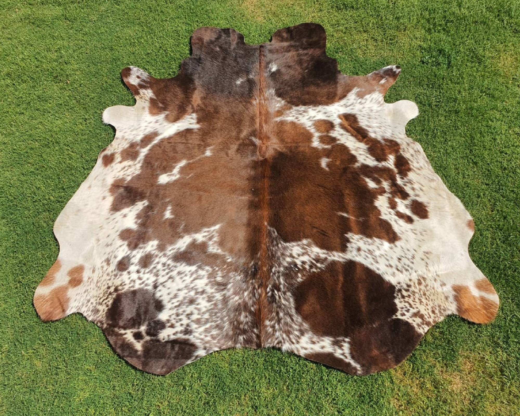  MENRIAOV Longhorn White Cowhide with Black And Brown