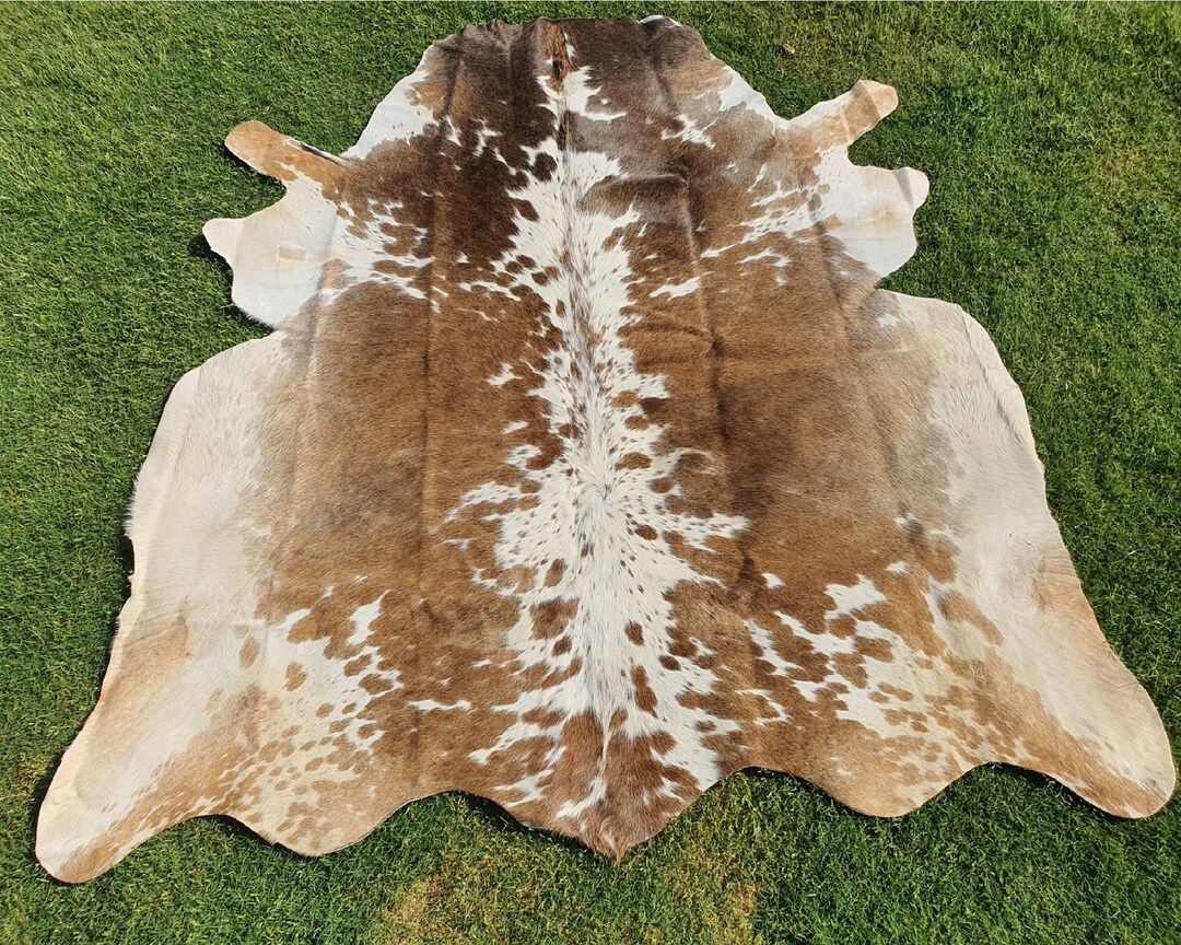 Cowhide Rug UK Hair on Hides Brown and White Cow Skin Rug Etsy