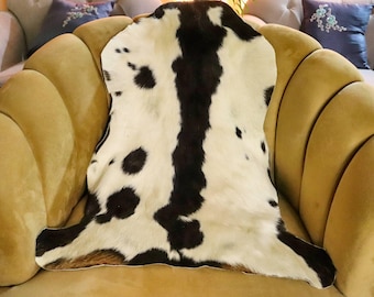 Natural Goat Skin Rug, Goatskin Pelt, Animal Hide Rug for Home Decor, Goatskin Hide Throw Rug, Genuine Goat Fur Rug, Luxury Hair-On Soft Rug
