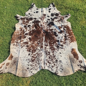 Best Brown and White Cowhide - Tricolor Animal Skin Rug - Large and Small Cowhide Rug - Cowhide Area Rug for Home Decor - Brindle Cowhide