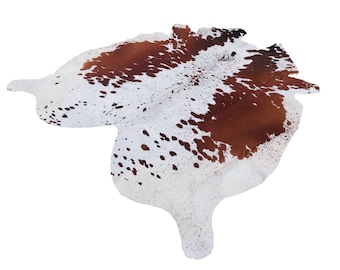 Tapete de couro marrom e branco, tapete de couro brasileiro, tapete de couro natural, tapete de decoração ocidental, tapete de couro exclusivo, cabelo em pele