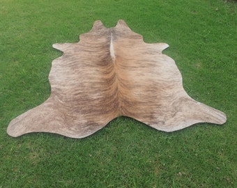 Brown Cowhide Rug, Brindle Tiger Print Rug, Animal Skin Custom Rug, Bedroom Aesthetic Rug, Cowhide Floor Rug, Exotic Handmade Upholstery Rug