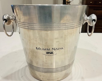 Vintage Mumm Napa Vineyards Champagne Bucket  Wine Cooler with Handles – Barware Entertaining