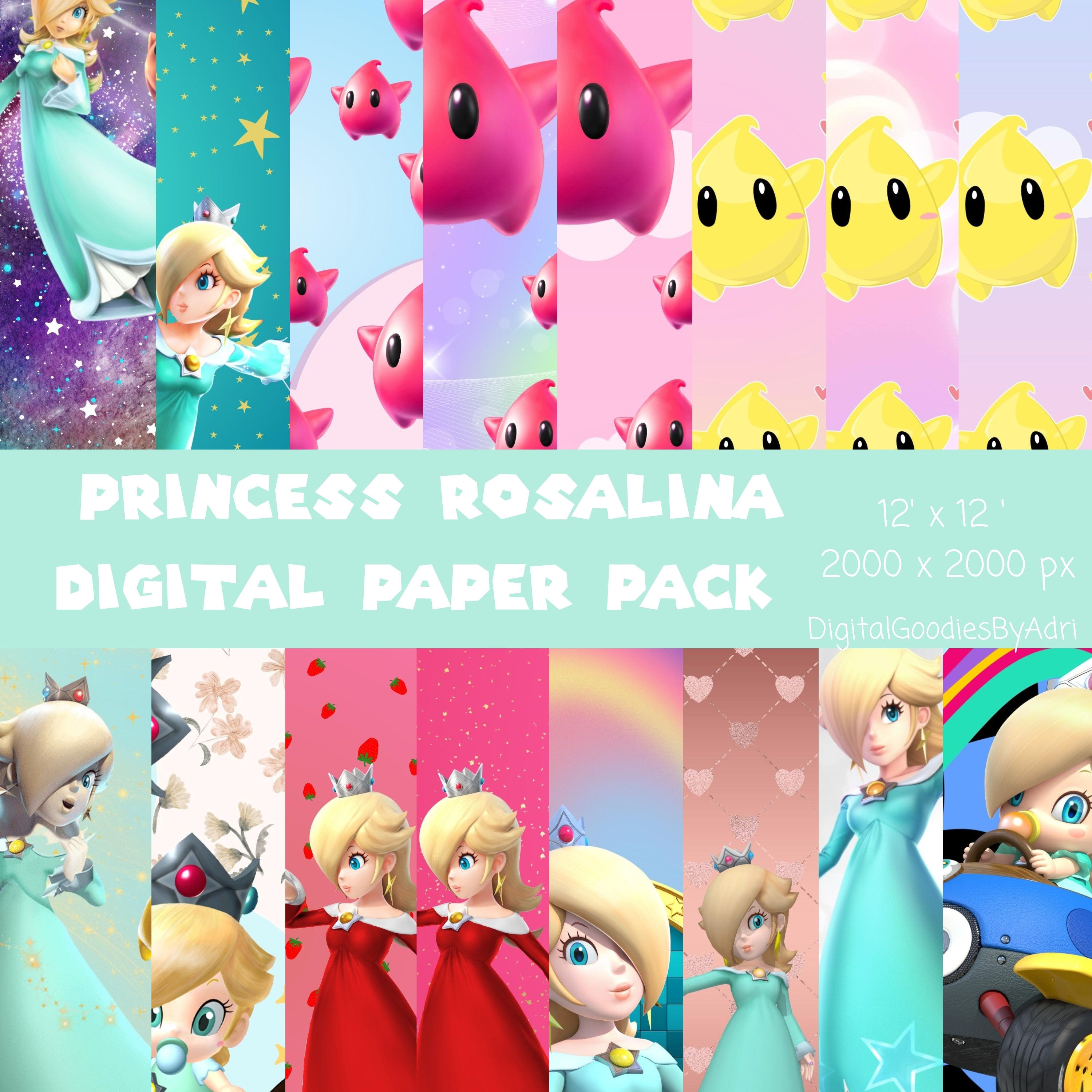 Princess Rosalina Digital Peach Paper Pack Super (Download Now) Etsy