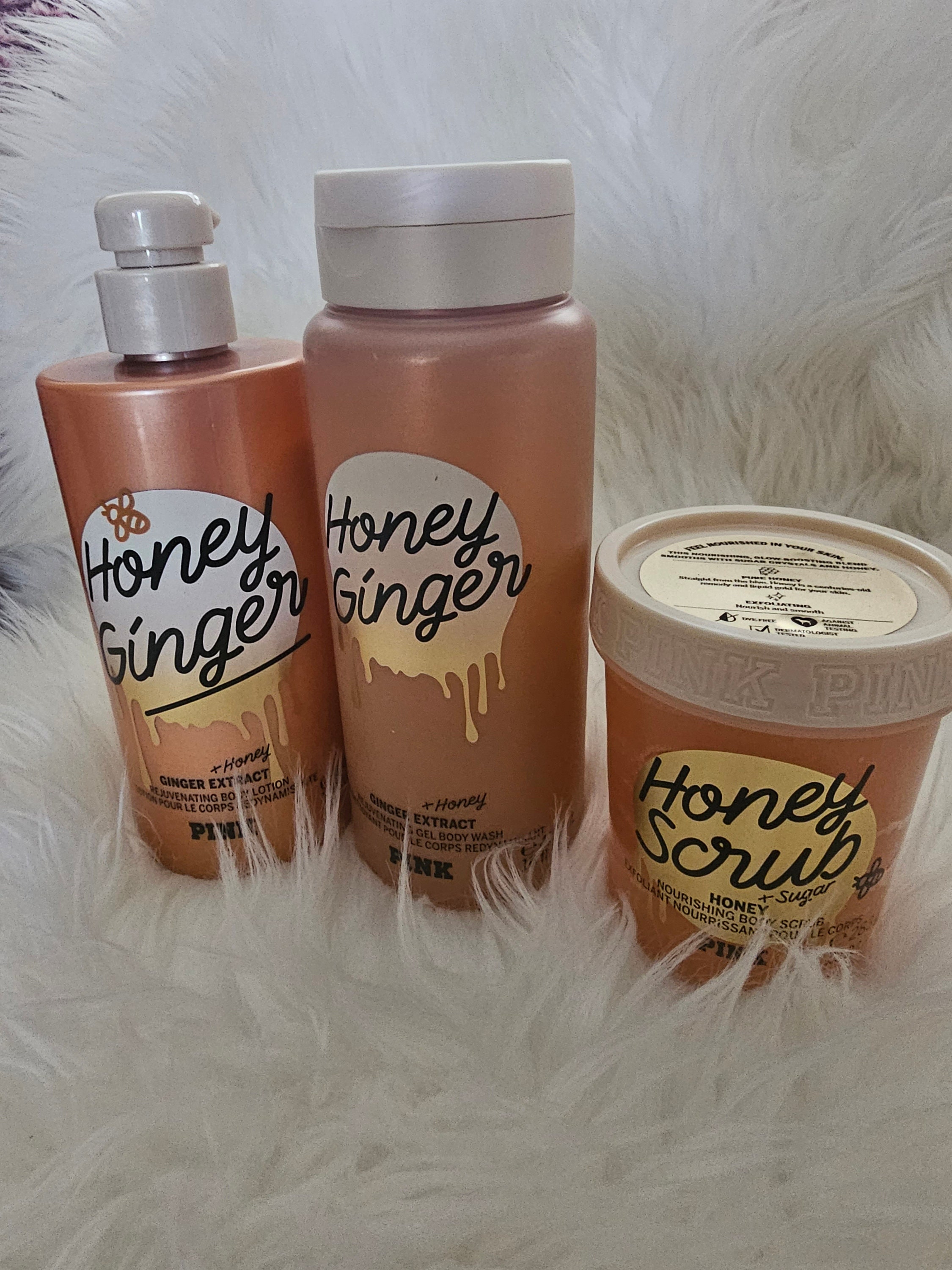 Victoria Secret Pink Honey Ginger 3pc Set 