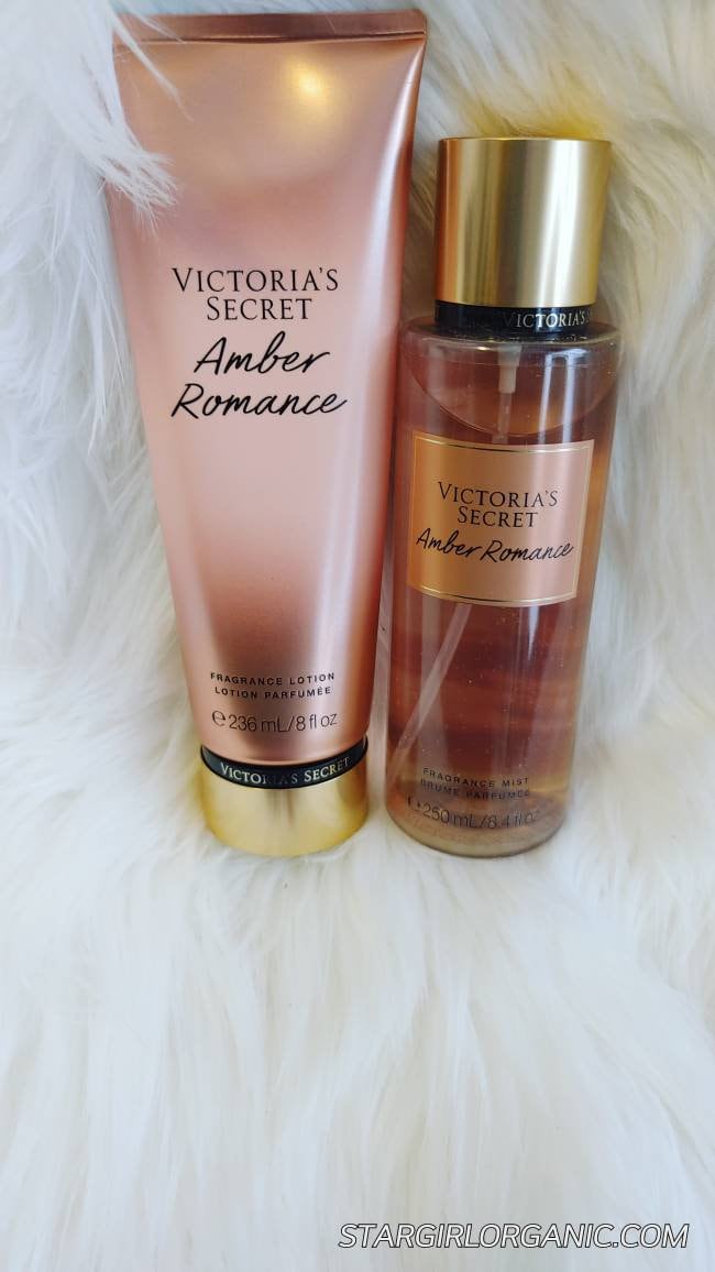 Victoria's Secret Amber Romance Fragrance Mist & Lotion Set 8.4 fl oz & 8  fl oz