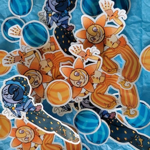 Sonnentropfen und Mondtropfen Sticker