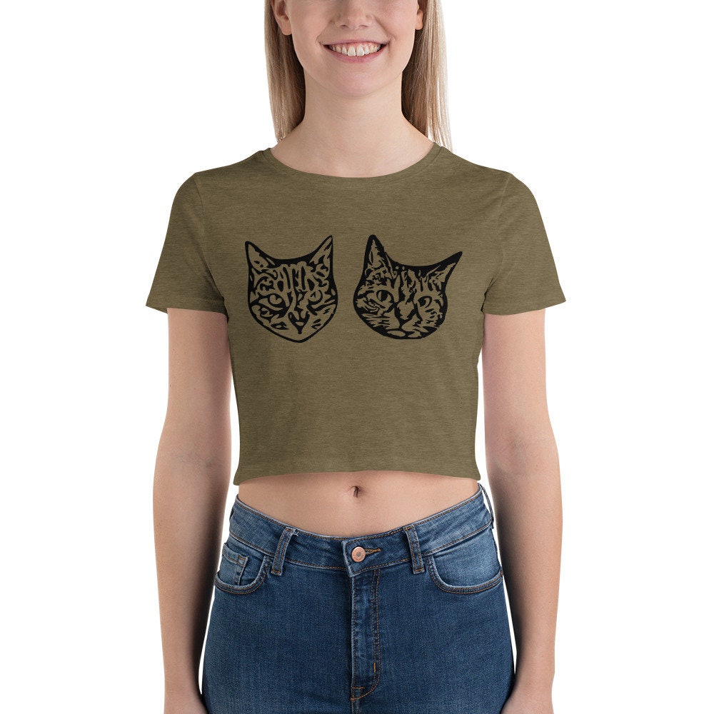 Cat Crop Top - Etsy Cat Crop Top - Etsy