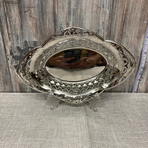 Vintage Silver Plate Small Trinket Tray