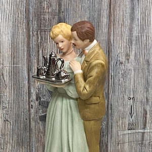 Vintage Figurine Silver Anniversary, &quot;Twenty Five Years Together&quot;, by Treasured Memories
