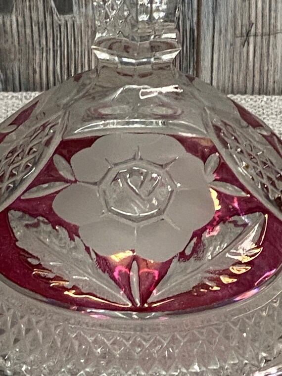 Vintage Ruby Crystal Dish - image 6