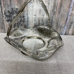 Vintage Silver Plate Tray with Handle