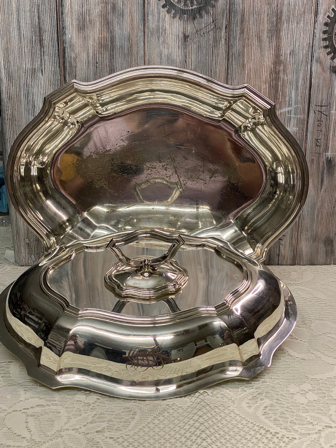 Vintage Serving Dish & Cover Silver Plated Etsy