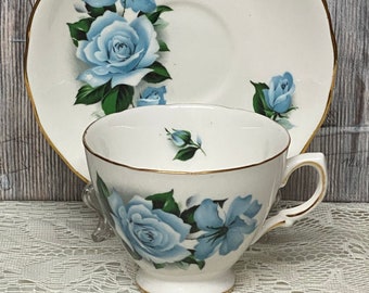 Vintage Tea Cup & Saucer Queen Anne Pattern 8282