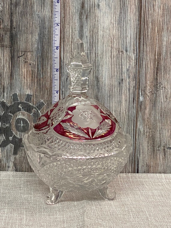Vintage Ruby Crystal Dish - image 7