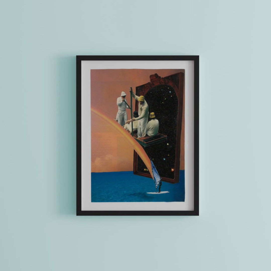 Vintage Collage Art Print Surreal Art Wall Art Dorm Art Gift Idea - Etsy