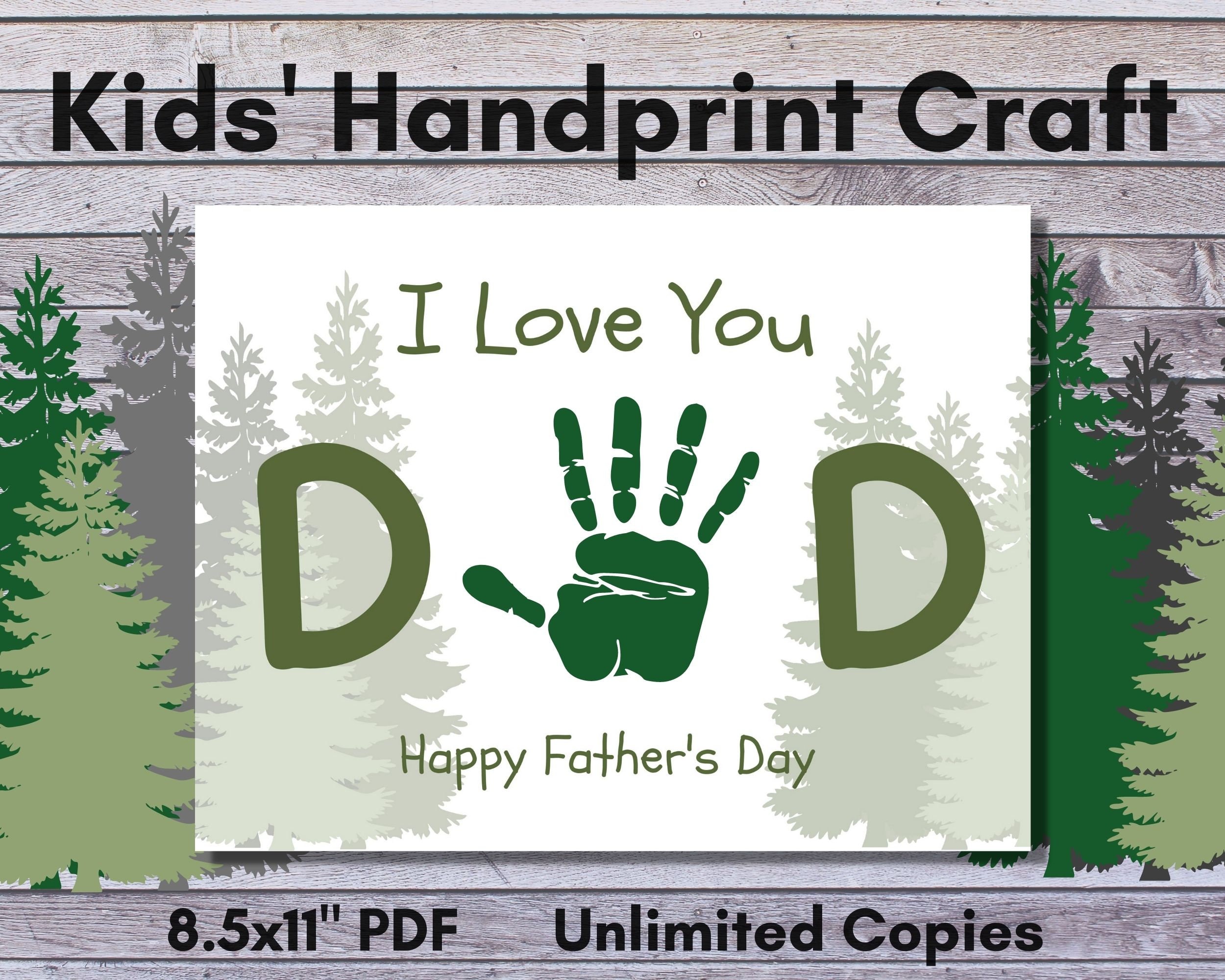 Father's Day Handprint Craft, Kids Handprint Craft, Keepsake Craft for ...