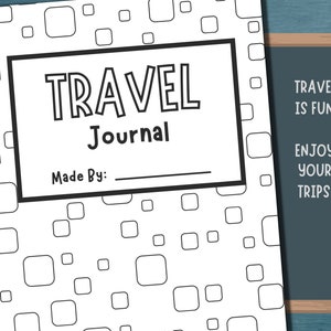 Kids Travel Journal, Kids Travel Journal Printable, Travel Memory