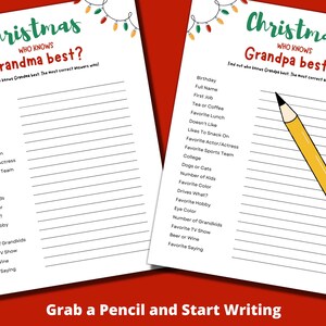 Printable Christmas Games, Family Christmas Games, Fun Holiday Games