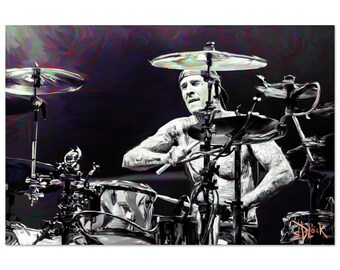 Travis Barker Pittura digitale Stampa su alluminio