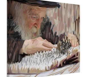 R' Chaim Kanievsky Stampa su tela